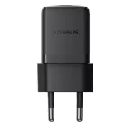 Baseus Palm Hálózati Töltő 20W - USB-C + 1m Baseus Mini USB-C 60W Kábel - Fekete