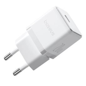 Baseus Palm Hálózati Töltő 20W - USB-C + 1m Baseus Mini USB-C 60W Kábel - Fehér   Baseus Palm Hálózati Töltő 20W - USB-C + 1m Baseus Mini USB-C 60W Kábel - Fehér