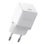 Baseus Palm Hálózati Töltő 20W - USB-C + 1m Baseus Mini USB-C 60W Kábel - Fehér