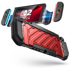   Nintendo Switch 2 Tok - Supcase Unicorn Beetle Pro - Piros-Fekete