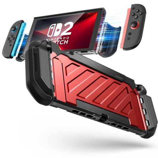 Nintendo Switch 2 Tok - Supcase Unicorn Beetle Pro - Piros-Fekete
