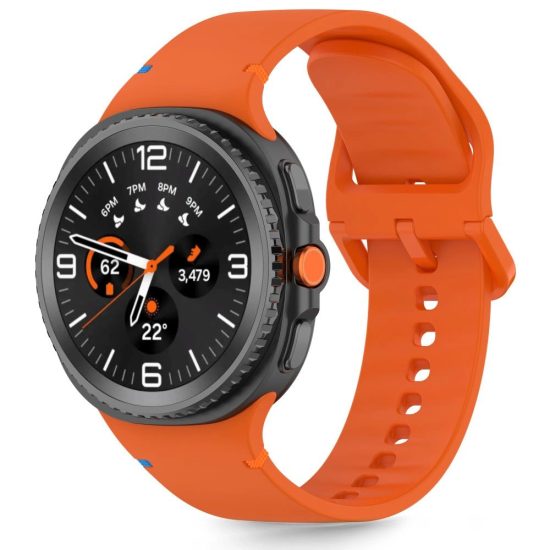 Samsung Galaxy Watch 8 / Classic (40/44/46mm) Szíj - Tech-Protect Silicone Strap - Narancs
