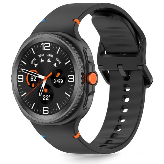 Samsung Galaxy Watch 8 / Classic (40/44/46mm) Szíj - Tech-Protect Silicone Strap - Fekete