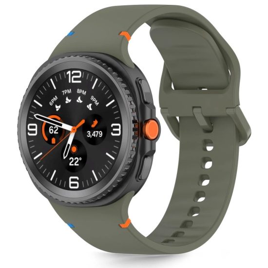 Samsung Galaxy Watch 8 / Classic (40/44/46mm) Szíj - Tech-Protect Silicone Strap - Zöld