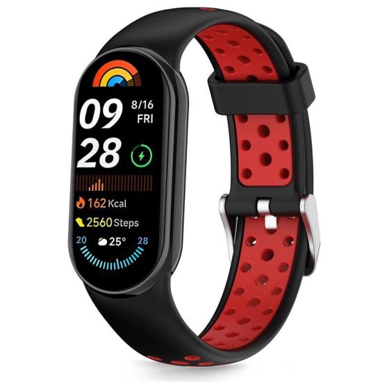 Xiaomi Smart Band 8 / 9 / 10 / NFC Szíj - Tech-Protect IconBand Air - Fekete-Piros