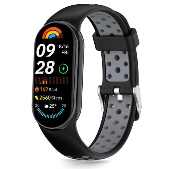 Xiaomi Smart Band 8 / 9 / 10 / NFC Szíj - Tech-Protect IconBand Air - Fekete-Szürke