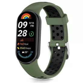   Xiaomi Smart Band 8 / 9 / 10 / NFC Szíj - Tech-Protect IconBand Air - Zöld-Fekete