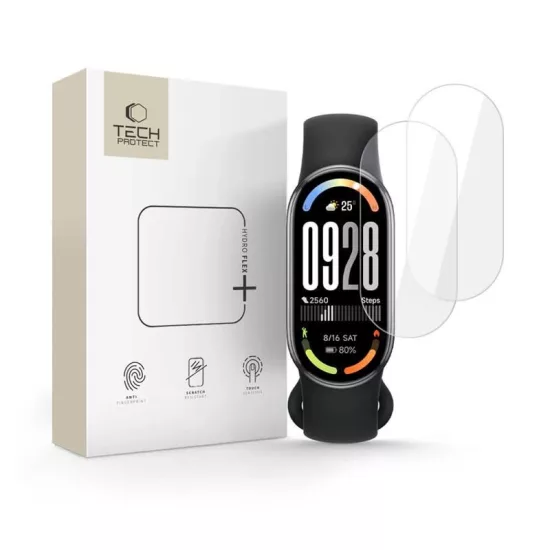 Xiaomi Smart Band 8 / 9 / 10 / NFC Kijelzővédő Hidrogél Fólia - Tech-Protect Hydro Flex+ x 2 db