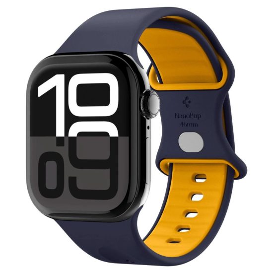 Apple Watch 44 / 45 / 46 / 49 mm Szíj - Spigen Nano Pop - Kék-Sárga