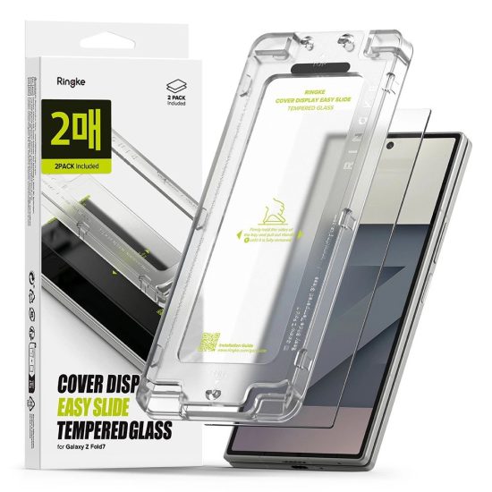 Samsung Galaxy Z Fold 7 Előlapi Kijelzővédő Üvegfólia - Ringke Easy Slide x 2 db