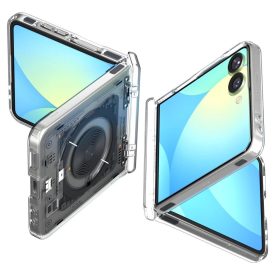   Samsung Galaxy Z Flip 7 Tok - Spigen Ultra Hybrid Pro MagFit - Zero One Átlátszó