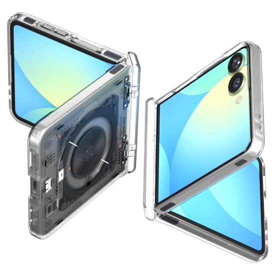 Samsung Galaxy Z Flip 7 Tok - Spigen Ultra Hybrid Pro MagFit - Zero One Átlátszó