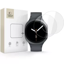   Samsung Galaxy Watch 8 (44mm) Kijelzővédő Üvegfólia - Tech-Protect Glass Fit+ x 2 db