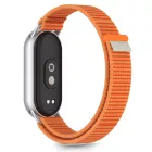 Xiaomi Smart Band 8 / 9 / 10 / NFC Szíj - Tech-Protect Nylon Stripe - Narancs-Szürke