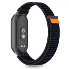 Xiaomi Smart Band 8 / 9 / 10 / NFC Szíj - Tech-Protect Nylon Stripe - Fekete-Narancs