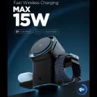 Spigen Essential EF223MS 3-in-1 QI2 Töltő - Fekete