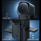 Spigen Essential EF223MS 3-in-1 QI2 Töltő - Fekete