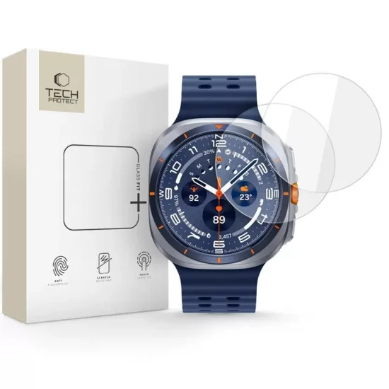 Samsung Galaxy Watch Ultra (47mm) Kijelzővédő Üvegfólia - Tech-Protect Glass Fit+ x 2 db