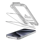 iPhone 15 Pro Max Kijelzővédő Üvegfólia - Tech-Protect Quick Set+ x 2 db