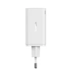 Baseus GaN6 Pro Hálózati Töltő 65W - 2x USB-C + 2x USB-A + C-C Kábel - Fehér