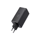 Baseus GaN6 Pro Hálózati Töltő 100W - 2x USB-C + 2x USB-A + C-C Kábel - Fekete
