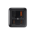 Baseus GaN6 Pro Hálózati Töltő 100W - 2x USB-C + 2x USB-A + C-C Kábel - Fekete