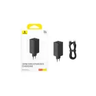 Baseus GaN6 Pro Hálózati Töltő 100W - 2x USB-C + 2x USB-A + C-C Kábel - Fekete