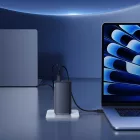 Baseus GaN6 Pro Hálózati Töltő 100W - 2x USB-C + 2x USB-A + C-C Kábel - Fekete