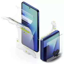   Samsung Galaxy Z Flip 7 Kijelzővédő Szett 3-in-1 - Ringke Protector Pro - Átlátszó