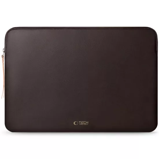 Tech-Protect Fleece Laptop Tok 15-16" - Sötétbarna