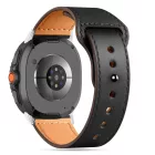 Samsung Galaxy Watch 8 / Classic (40/44/46mm) Szíj - Tech-Protect Leatherfit - Fekete