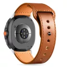 Samsung Galaxy Watch 8 / Classic (40/44/46mm) Szíj - Tech-Protect Leatherfit - Barna