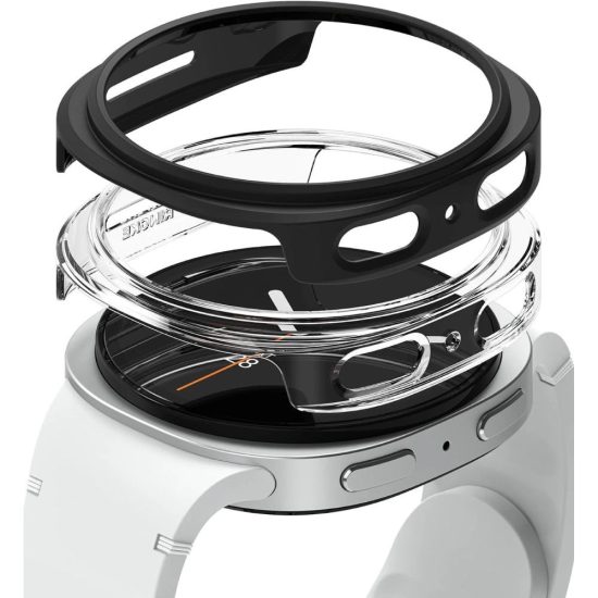 Samsung Galaxy Watch 8 (44mm) Tok - Ringke Slim x 2 db - Átlátszó & Fekete
