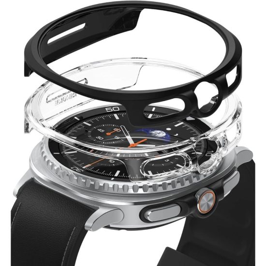 Samsung Galaxy Watch 8 Classic (46mm) Tok - Ringke Slim x 2 db - Átlátszó & Fekete