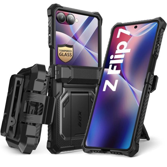Samsung Galaxy Z Flip 7 Tok - Supcase IBLSN Armorbox - Fekete