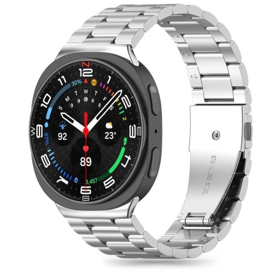 Samsung Galaxy Watch 8 / Classic (40/44/46mm) Szíj - Tech-Protect Stainless Steel - Ezüst