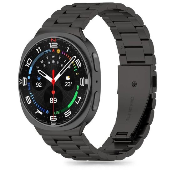 Samsung Galaxy Watch 8 / Classic (40/44/46mm) Szíj - Tech-Protect Stainless Steel - Fekete