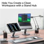 Spigen LD204H Állvány és Hub 6-in-1 - Szürke