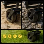 Wozinsky WZP-100 Összecsukható Strand, Kemping, Kerti Kocsi - 100 kg - Fekete