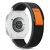 Samsung Galaxy Watch 8 / Classic (40/44/46mm) Szíj - Tech-Protect Nylon Stripe - Fekete-Narancs