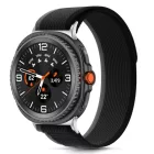 Samsung Galaxy Watch 8 / Classic (40/44/46mm) Szíj - Tech-Protect Nylon Stripe - Fekete-Narancs