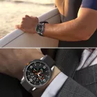 Samsung Galaxy Watch 8 / Classic (40/44/46mm) Szíj - Tech-Protect Nylon Stripe - Fekete-Narancs