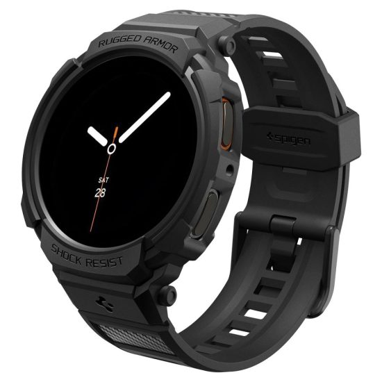 Samsung Galaxy Watch 8 (44mm) Tok és Szíj - Spigen Rugged Armor Pro - Fekete