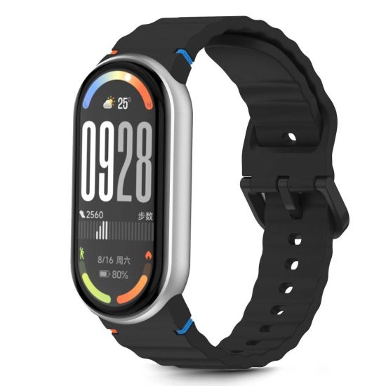 Xiaomi Smart Band 8 / 9 / 10 / NFC Szíj - Tech-Protect Silicone Sport - Fekete