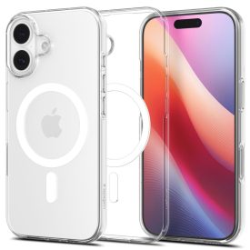 iPhone 17 Tok - Spigen Liquid Crystal MagFit - Átlátszó-Fehér   iPhone 17 Tok - Spigen Liquid Crystal MagFit - Átlátszó-Fehér
