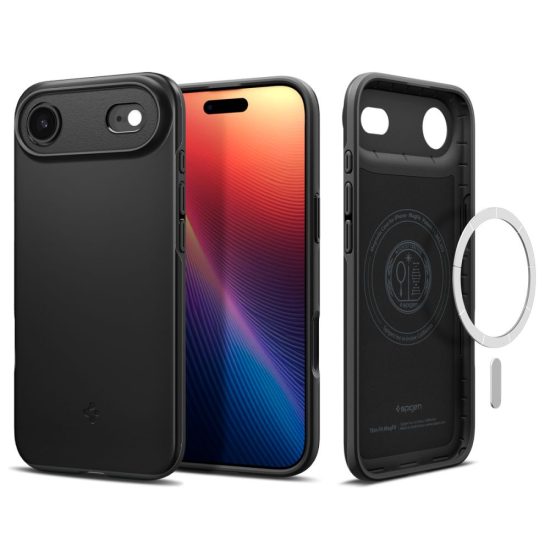 iPhone 17 Air Tok - Spigen Thin Fit MagFit - Fekete
