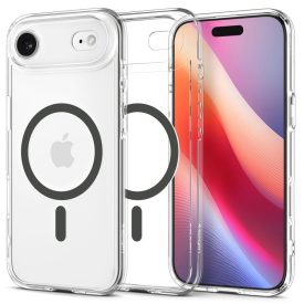 iPhone 17 Air Tok - Spigen Ultra Hybrid MagFit - Átlátszó-Szürke   iPhone 17 Air Tok - Spigen Ultra Hybrid MagFit - Átlátszó-Szürke