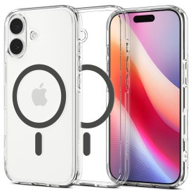 iPhone 17 Tok - Spigen Ultra Hybrid MagFit - Átlátszó-Szürke   iPhone 17 Tok - Spigen Ultra Hybrid MagFit - Átlátszó-Szürke