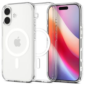 iPhone 17 Tok - Spigen Ultra Hybrid MagFit - Átlátszó-Fehér   iPhone 17 Tok - Spigen Ultra Hybrid MagFit - Átlátszó-Fehér