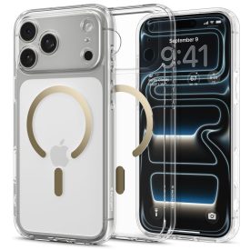 iPhone 17 Pro Tok - Spigen Ultra Hybrid MagFit - Átlátszó-Arany   iPhone 17 Pro Tok - Spigen Ultra Hybrid MagFit - Átlátszó-Arany